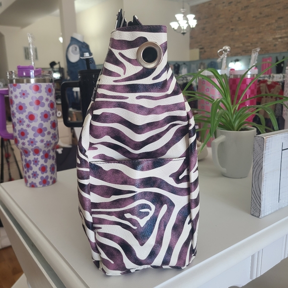 Miche Prima Shell Jocelynne Purple White Zebra - Picture 3 of 7